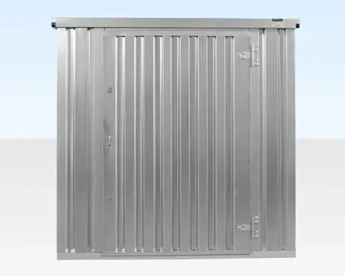 4M X 2.1M Flat Pack Container Store – Galvanized